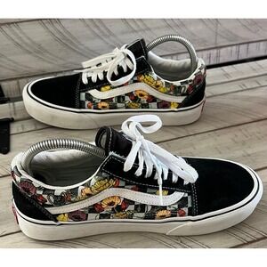Vans Old Skool Platform Poppy Flowers Checkerboard Women's Size 9.5/Men's Size 8